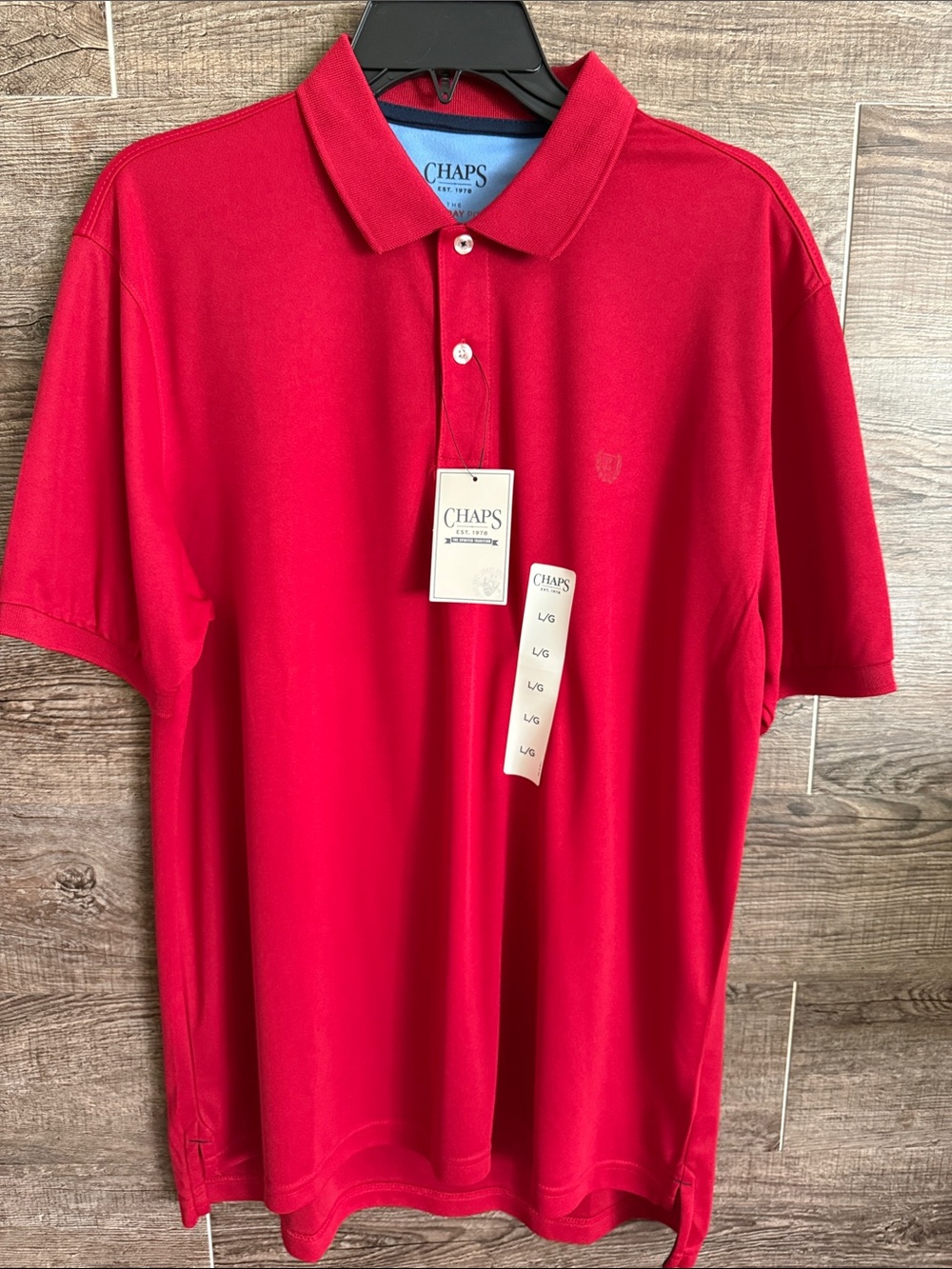 Chaps Men's Polo Shirt in Bright Red